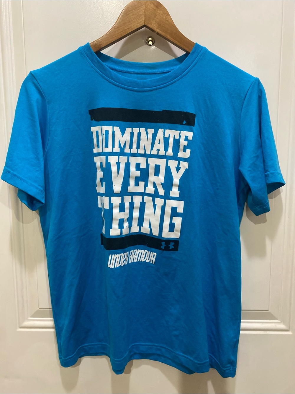 Under Armour Boys Youth XL Blue Dominate Everything Graphic T-Shirt
